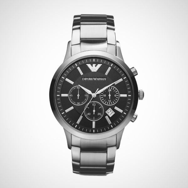 Emporio Armani horloge AR2434 Renato - Staal - Zilverkleurig - Ø 43 mm