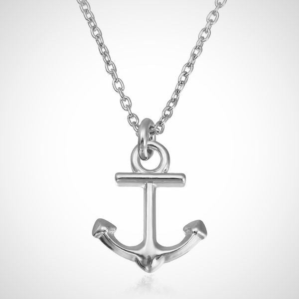 Zilveren ketting met hanger - Anker - 42cm