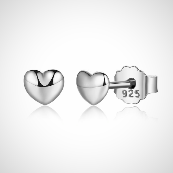 zilveren oorstekers - zilveren oorbellen - hartjes