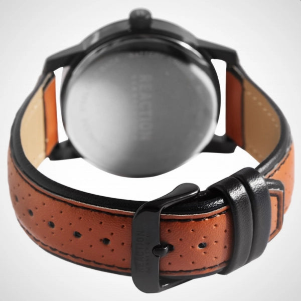 Kenneth Cole herenpolshorloge - zwart/bruin - Reaction - RK50084002