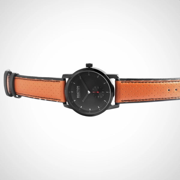 Kenneth Cole herenpolshorloge - zwart/bruin - Reaction - RK50084002