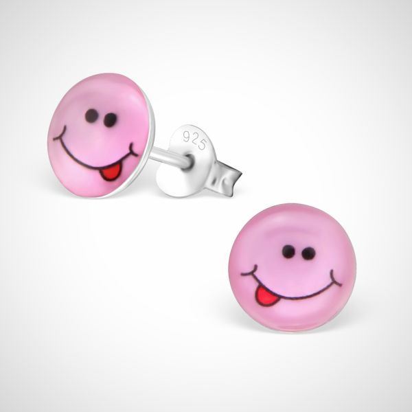Smiley brutaal 925 sterling zilver oorstekers