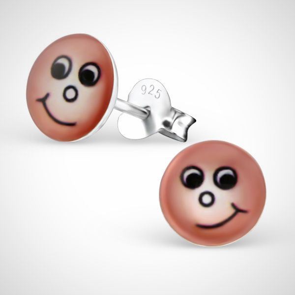 Smiley glimlach 925 sterling zilver oorstekers