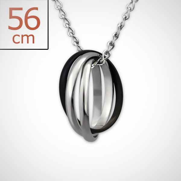 Chirurgisch roestvrij staal ketting met driedelig ring - trio