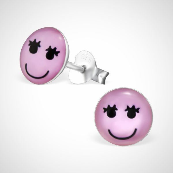 Smiley girl 925 sterling zilver oorstekers