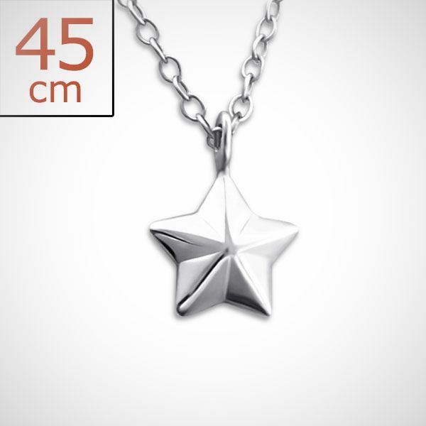 Ster - 925 Sterling zilveren ketting 45 cm met ster hanger