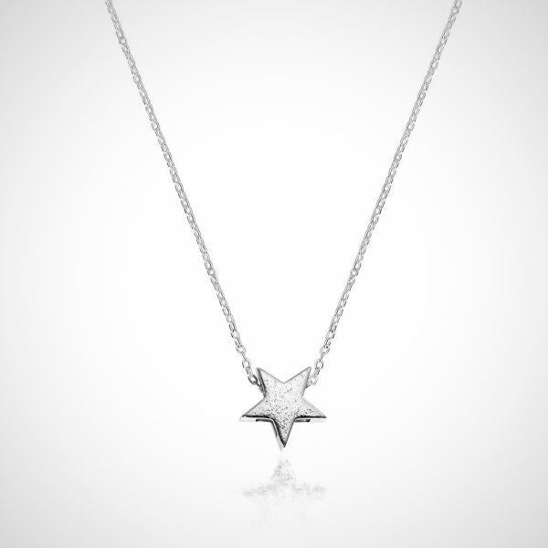 Zilveren ketting met hanger - Ster - 42cm