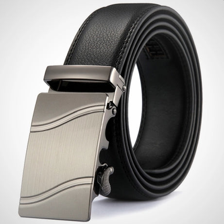 riem heren - herenriem met automatische gesp - 120cm - inkortbaar - zwart- M1