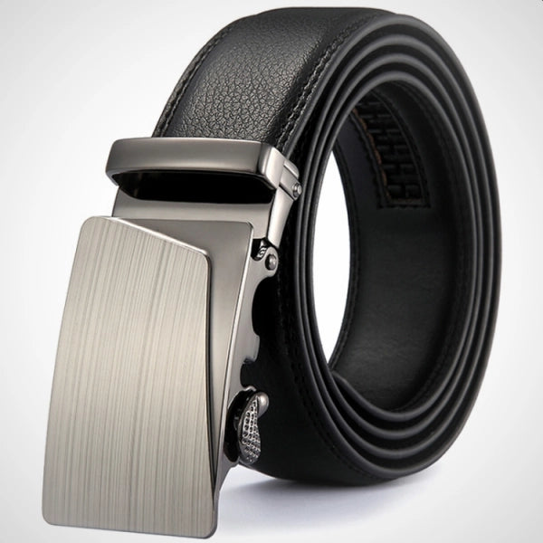 riem heren - herenriem met automatische gesp - 120cm - inkortbaar - zwart- M3