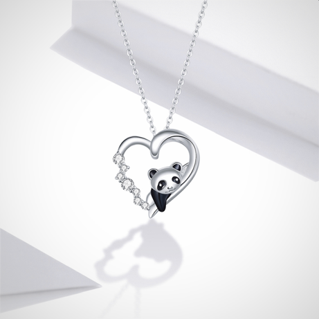 925 sterling zilveren ketting met hanger voor dames – baby panda