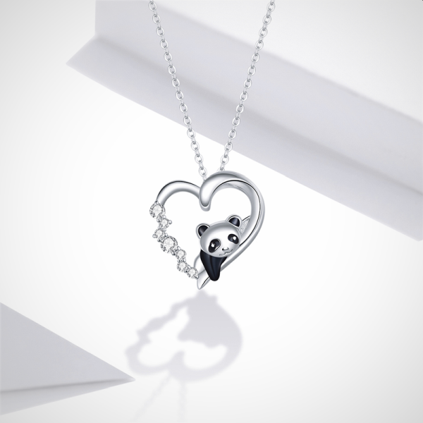 925 sterling zilveren ketting met hanger voor dames – baby panda