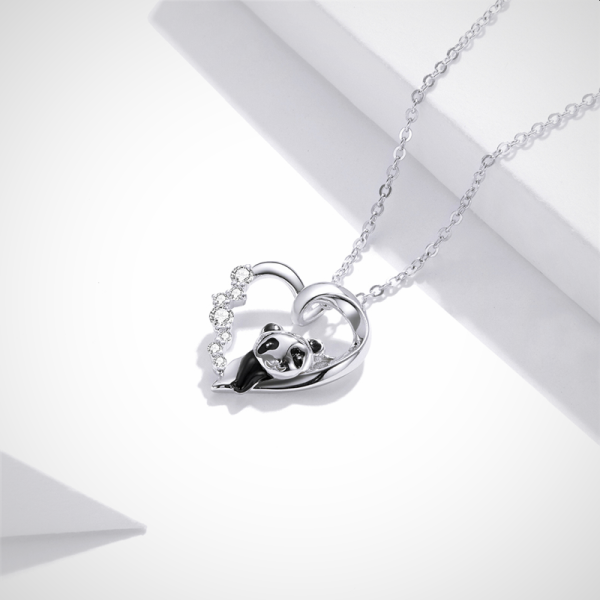 925 sterling zilveren ketting met hanger voor dames – baby panda