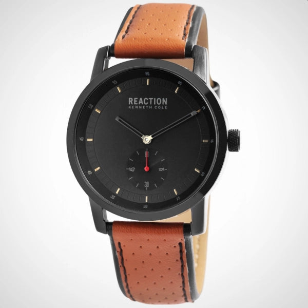 Kenneth Cole herenpolshorloge - zwart/bruin - Reaction - RK50084002