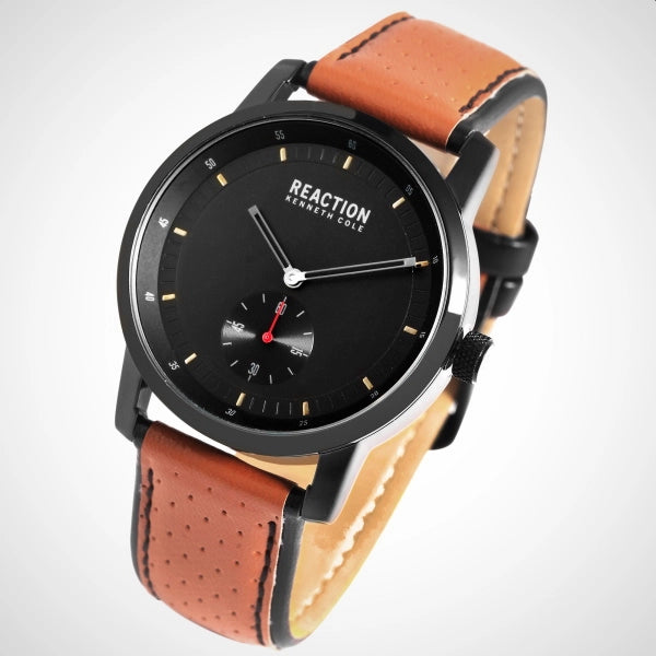Kenneth Cole herenpolshorloge - zwart/bruin - Reaction - RK50084002