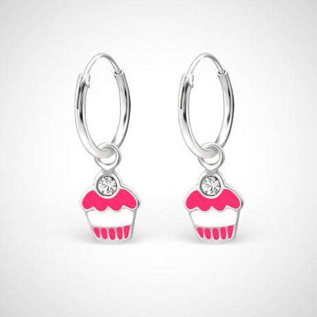 Cupcake 925 sterling zilveren en epoxy oorringen