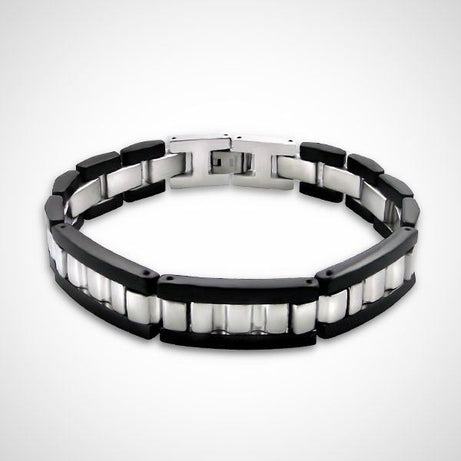 herenarmband - chirurgisch roestvrijstalen herenarmband - schakel - 22cm