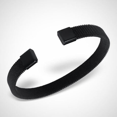 Zwarte damesarmband van chirurgisch roestvrij staal