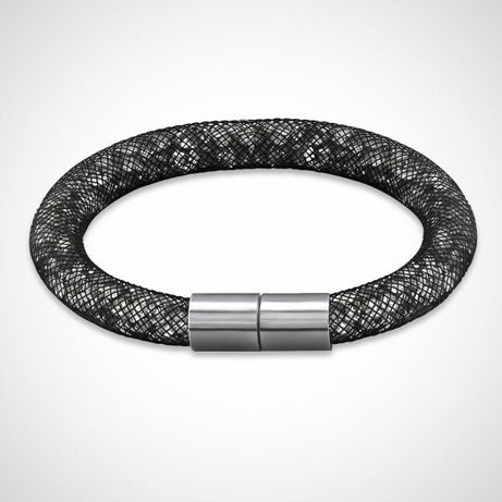 Armband - Stardust Crystal Tube - zilver/zwart