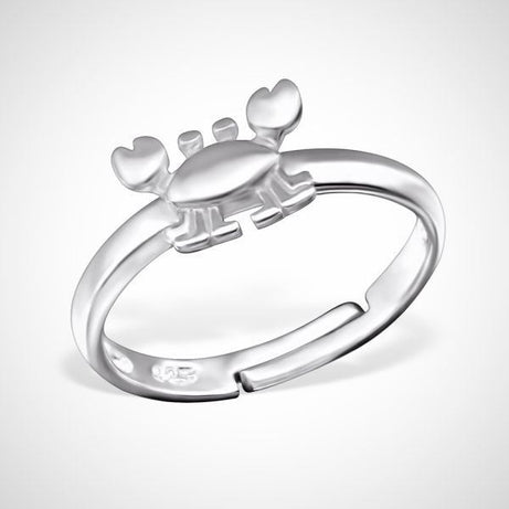 925 sterling zilveren ring - krab